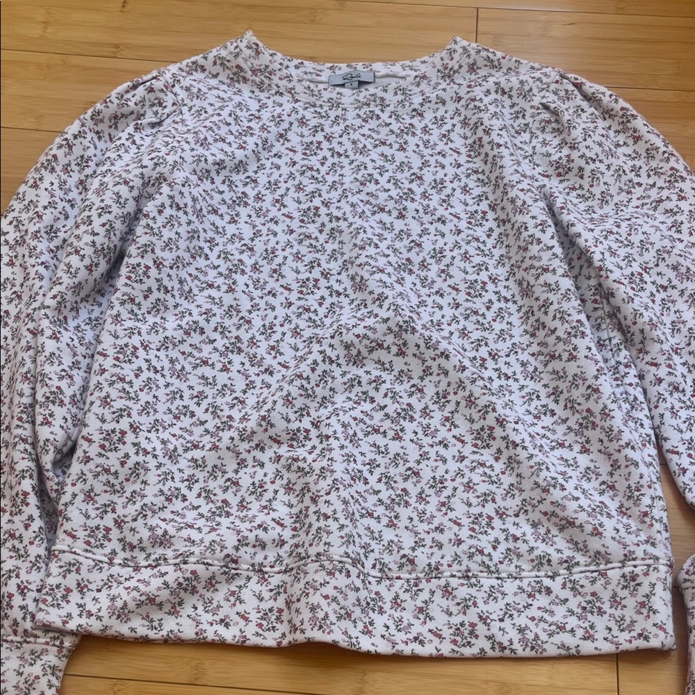 Rails White and Red Floral Sweatshirt
